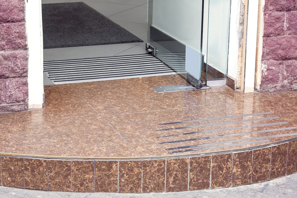 entrance matting systems - entrance with glass door